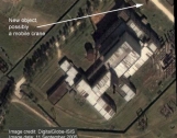 September 11, 2005 satellite photos showing the 5MWe reactor at Yongbyon with a steam plume indicating that it is again operational and the construction site for the 50MWe reactor showing some new activity at the site. Photo