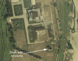 June 10, 2005 satellite images of the 5 MWe Reactor which appears to be not operating and the 50 MWe reactor prior to the reported restart of construction. Photo