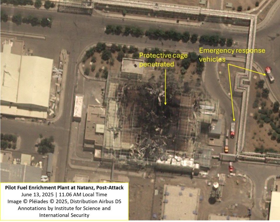 Figure 3. An up-close image of the destroyed Pilot Fuel Enrichment Plant (PFEP).